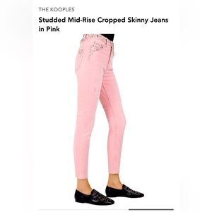 The kooples lizy pink studded jeans